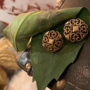 Gold vintage clip-ons